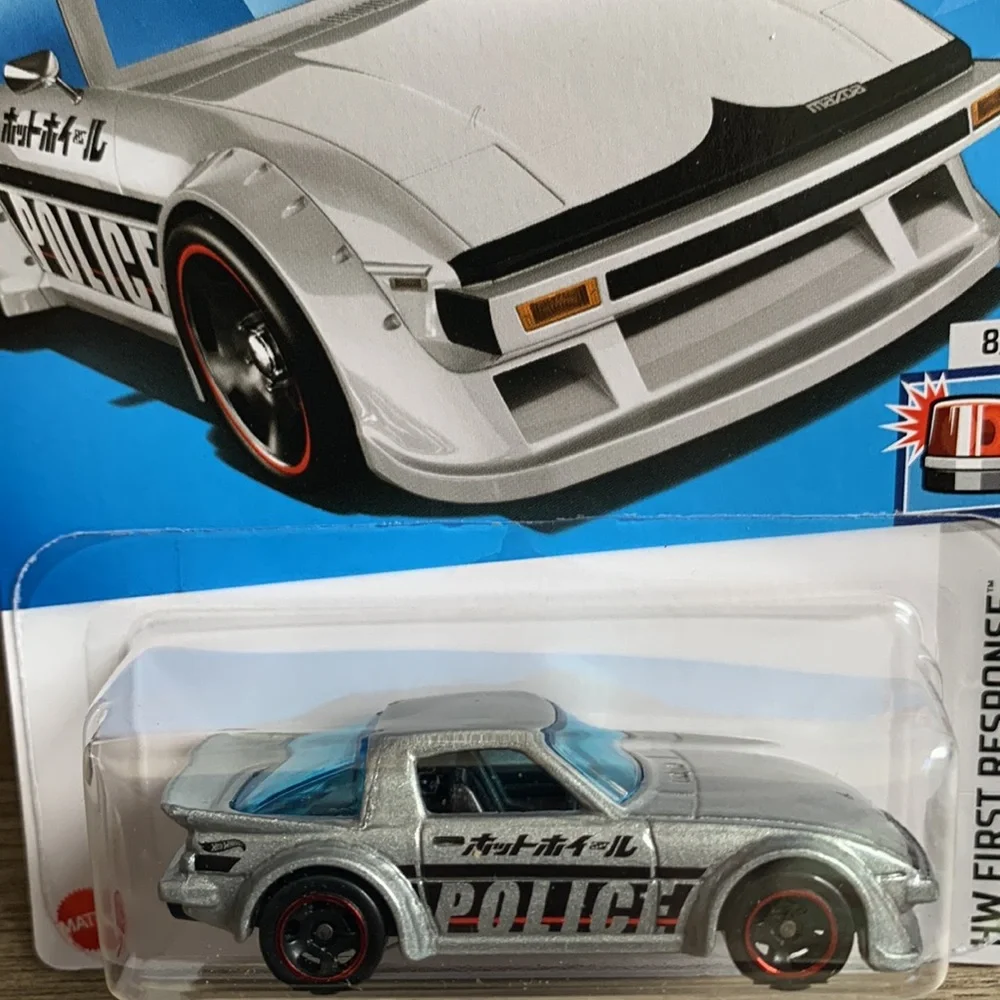 Hot Wheels Police Mazda RX-7 Silver Cop Car Dollar Tree Exclusive Hotwheels 2024